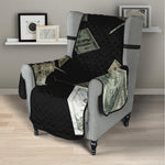 Flying US Dollar Print Armchair Protector