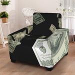 Flying US Dollar Print Armchair Slipcover