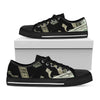 Flying US Dollar Print Black Low Top Shoes
