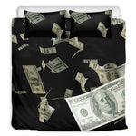 Flying US Dollar Print Duvet Cover Bedding Set