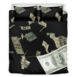 Flying US Dollar Print Duvet Cover Bedding Set