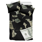 Flying US Dollar Print Duvet Cover Bedding Set