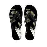 Flying US Dollar Print Flip Flops