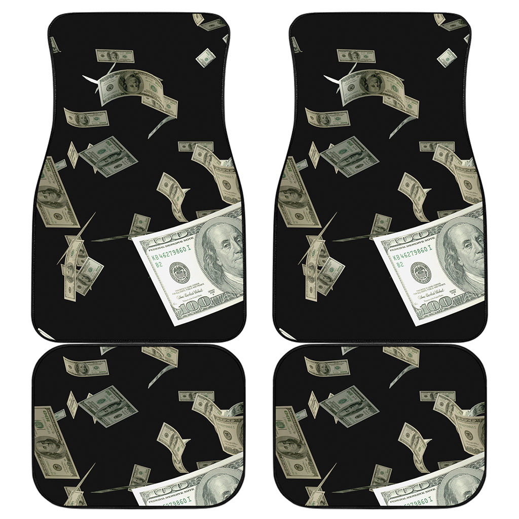 Flying US Dollar Print Front and Back Car Floor Mats