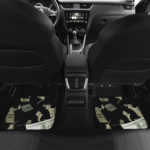 Flying US Dollar Print Front and Back Car Floor Mats