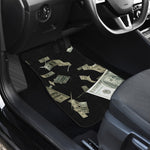 Flying US Dollar Print Front and Back Car Floor Mats