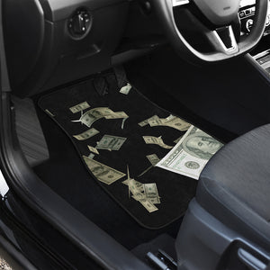 Flying US Dollar Print Front and Back Car Floor Mats