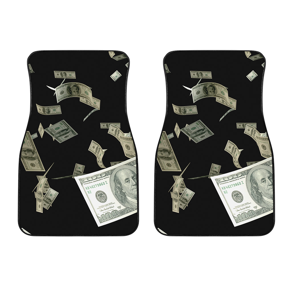 Flying US Dollar Print Front Car Floor Mats