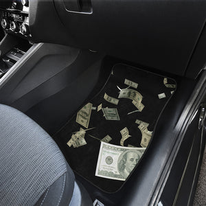 Flying US Dollar Print Front Car Floor Mats