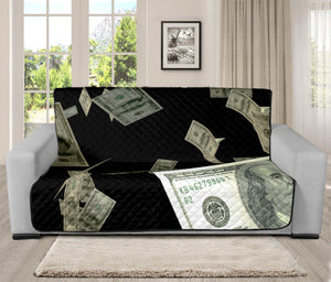 Flying US Dollar Print Futon Protector