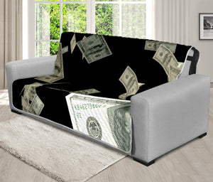 Flying US Dollar Print Futon Protector