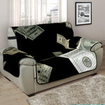 Flying US Dollar Print Half Sofa Protector