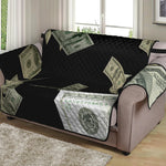 Flying US Dollar Print Loveseat Protector