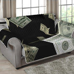 Flying US Dollar Print Loveseat Protector