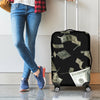 Flying US Dollar Print Luggage Cover