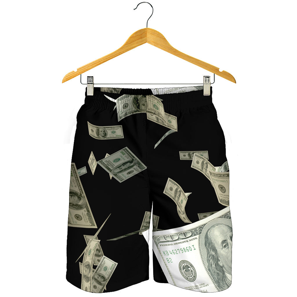 Flying US Dollar Print Men's Shorts