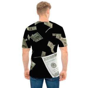 Flying US Dollar Print Men's T-Shirt