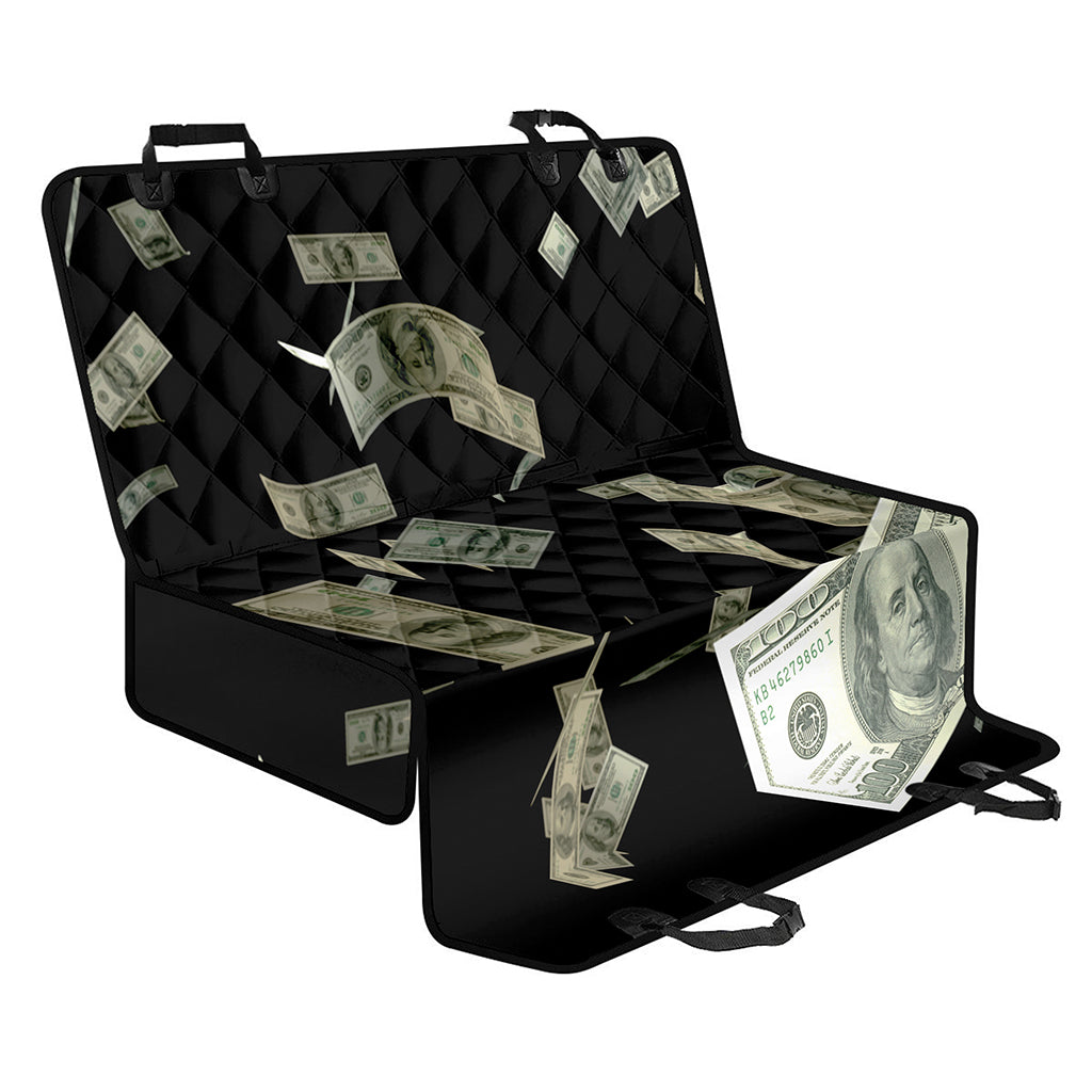 Flying US Dollar Print Pet Car Back Seat Cover