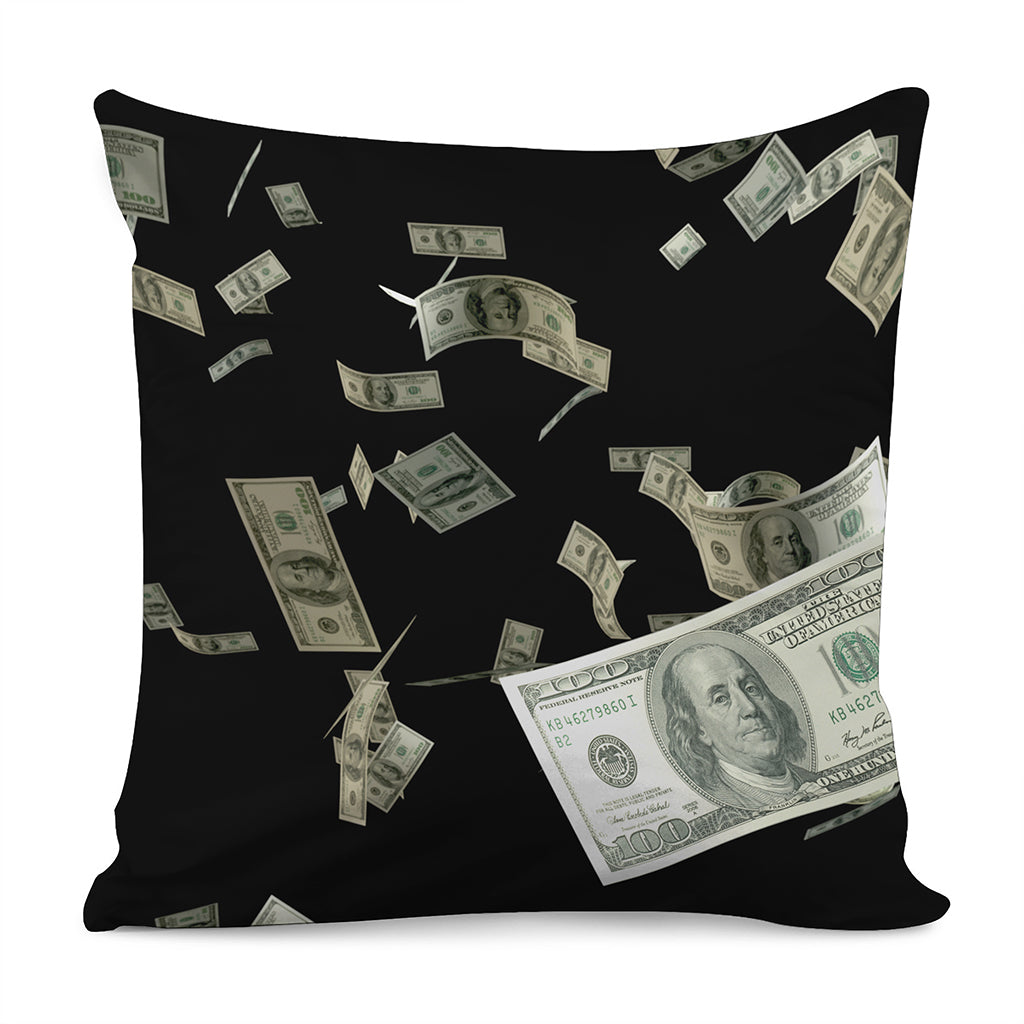 Flying US Dollar Print Pillow Cover