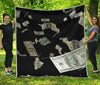 Flying US Dollar Print Quilt