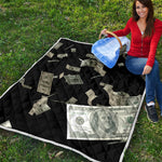 Flying US Dollar Print Quilt