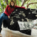 Flying US Dollar Print Quilt