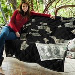 Flying US Dollar Print Quilt