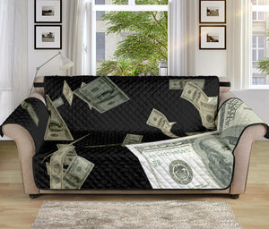 Flying US Dollar Print Sofa Protector