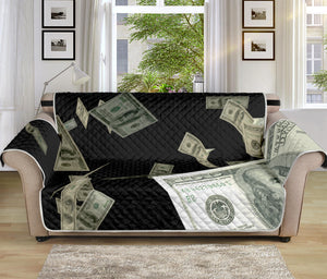 Flying US Dollar Print Sofa Protector