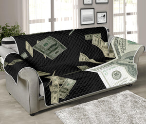 Flying US Dollar Print Sofa Protector