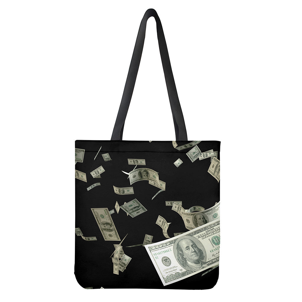 Flying US Dollar Print Tote Bag