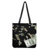 Flying US Dollar Print Tote Bag