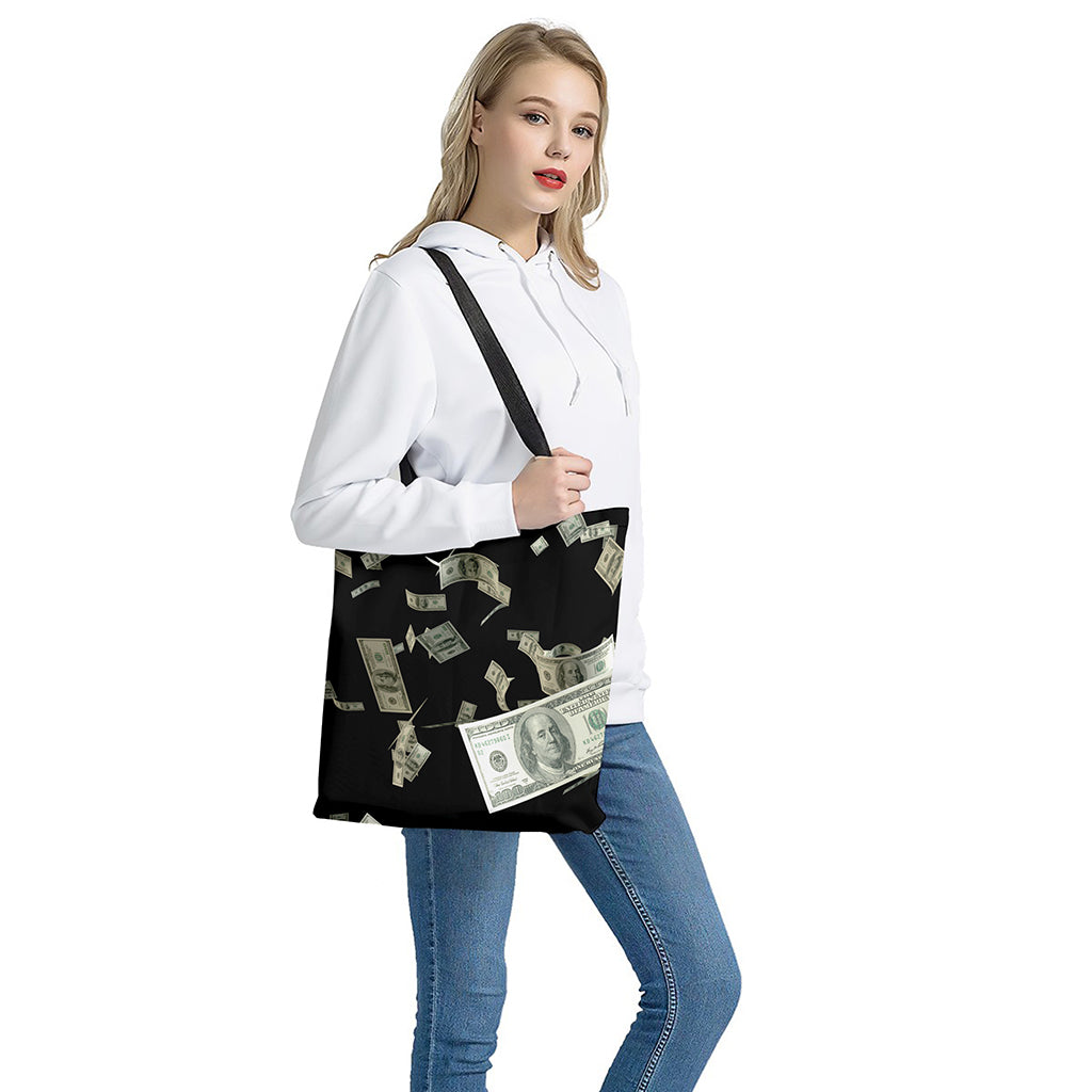 Flying US Dollar Print Tote Bag