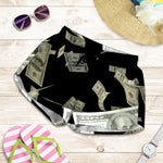 Flying US Dollar Print Women's Shorts