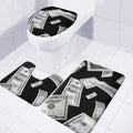 Flying USD Print 3 Piece Bath Mat Set