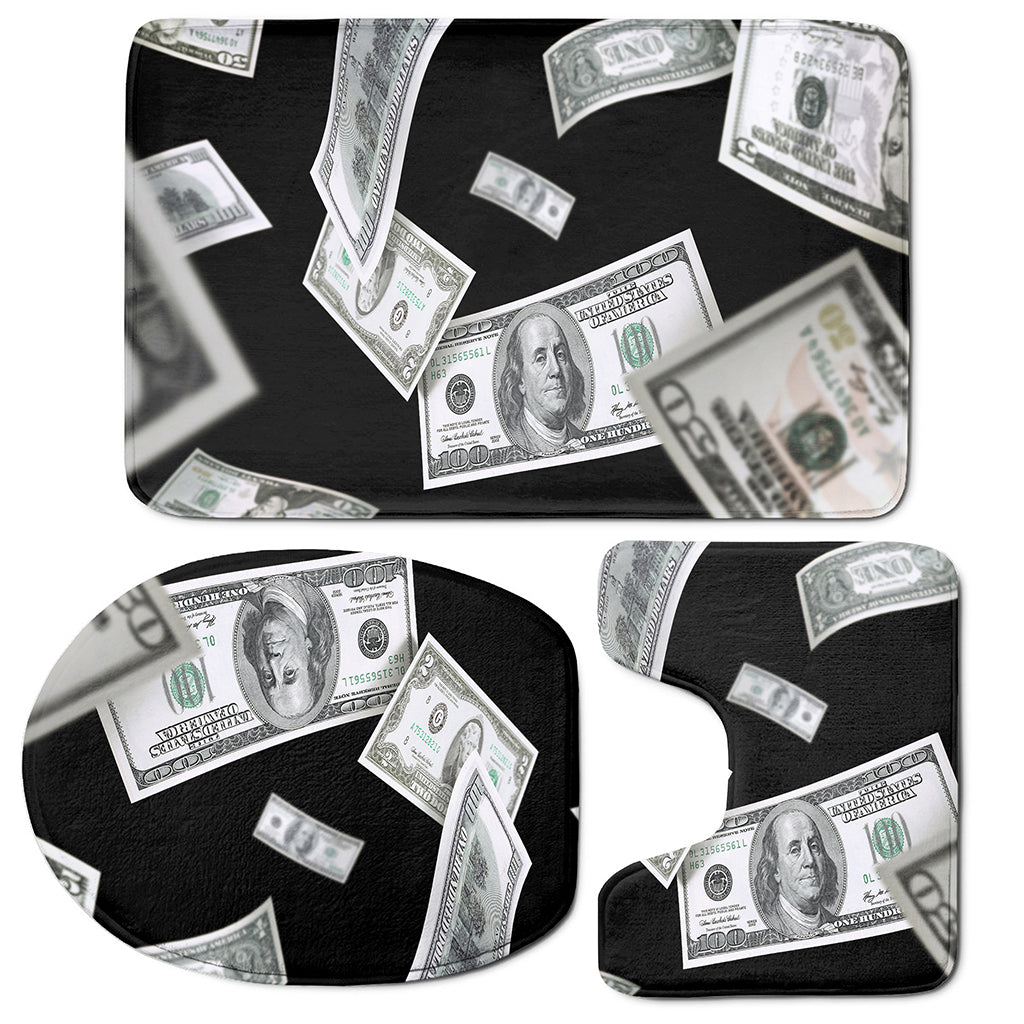 Flying USD Print 3 Piece Bath Mat Set