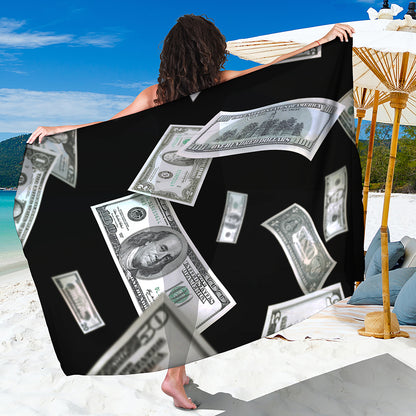 Flying USD Print Beach Sarong Wrap