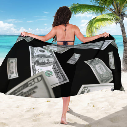Flying USD Print Beach Sarong Wrap