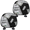 Flying USD Print Car Headrest Covers