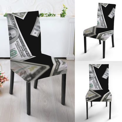 Flying USD Print Dining Chair Slipcover