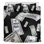 Flying USD Print Duvet Cover Bedding Set