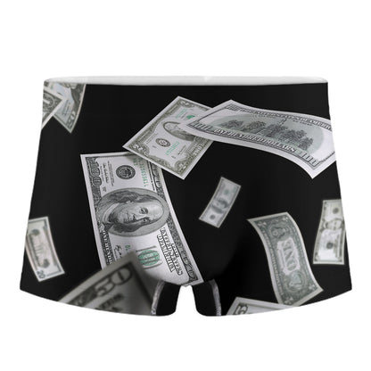 Flying USD Print Men's Boxer Briefs