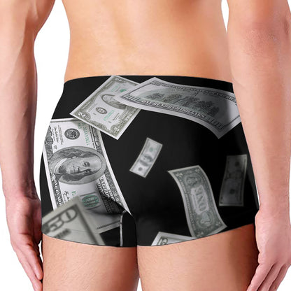 Flying USD Print Men's Boxer Briefs