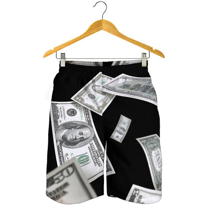 Flying USD Print Men's Shorts