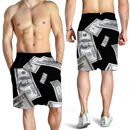 Flying USD Print Men's Shorts