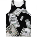 Flying USD Print Men's Tank Top