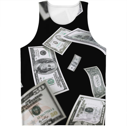 Flying USD Print Men's Tank Top
