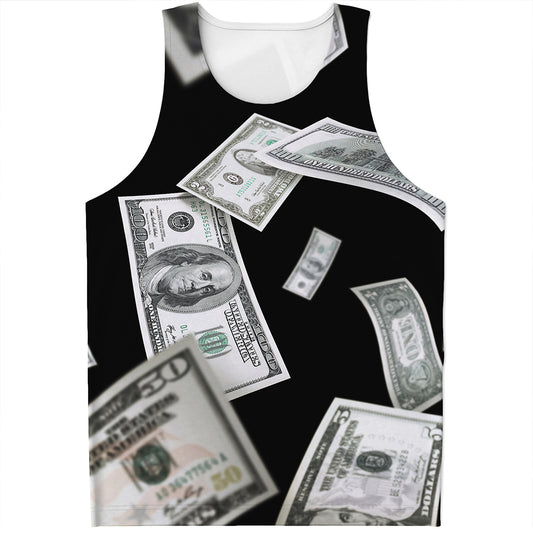 Flying USD Print Men's Tank Top