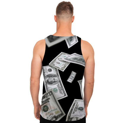 Flying USD Print Men's Tank Top