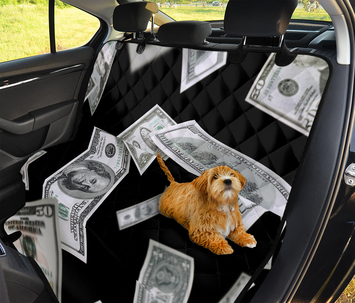 Flying USD Print Pet Car Back Seat Cover